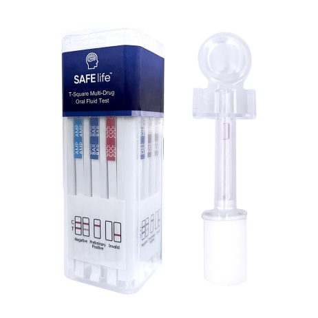 10-Panel SafeLife T-Square Saliva Drug Test – Comprehensive and Fast Screening