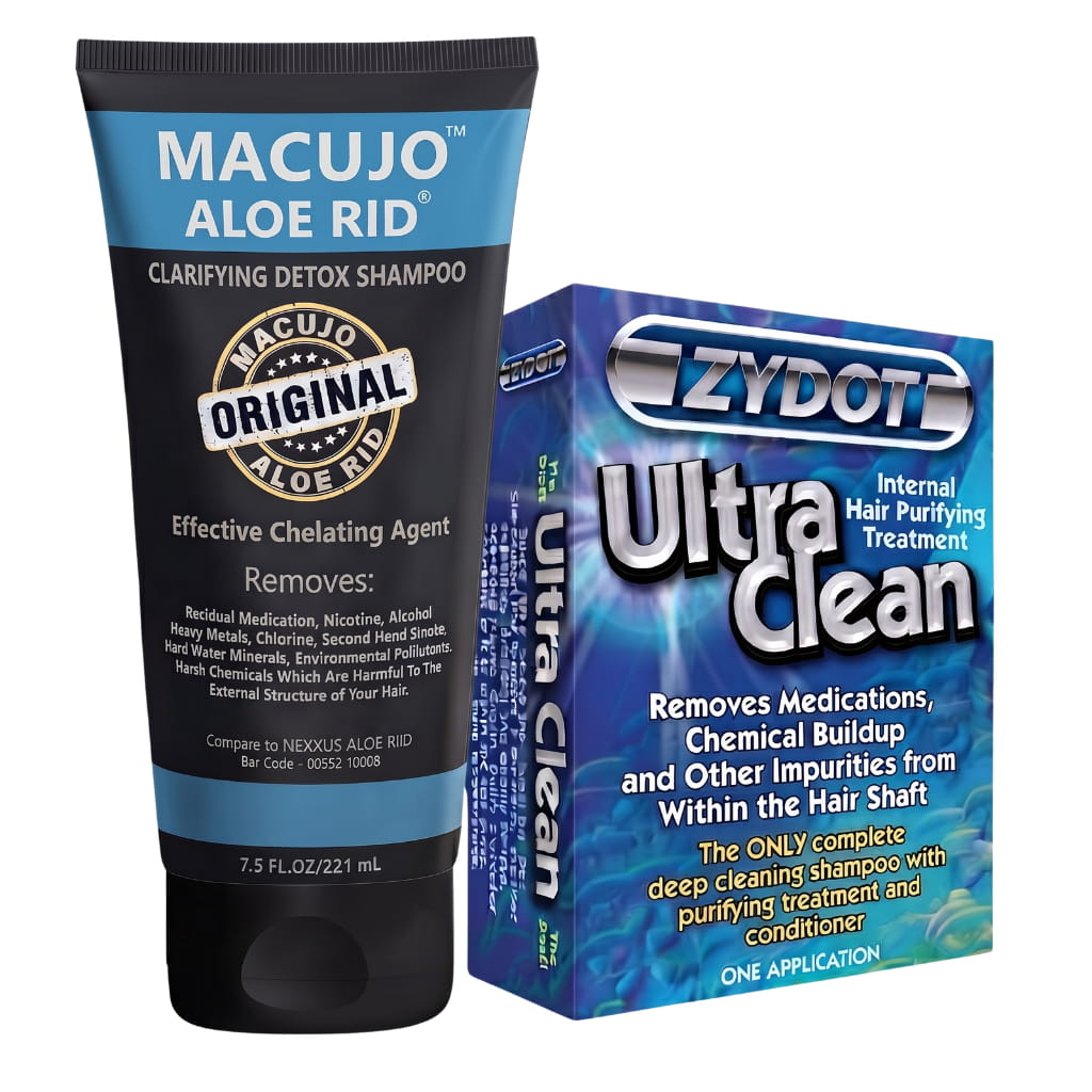 Macujo Aloe Rid Shampoo 7.5 oz & Zydot Ultra Clean Hair Shampoo